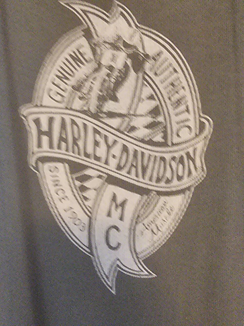 Harley Davidson Womens S Genuine Authentic MC Graphic Ribbed Tank Top - Picture 2 of 5